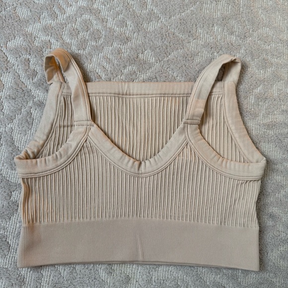 Nude Ribbed Sports Bra - Picture 2 of 2